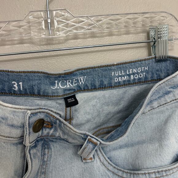 J. Crew Full-Length Demi-Boot Jean in Clear Water Wash - Size 31 - Picture 4 of 6